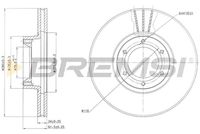 BREMSI CD7067V - Disco de freno