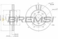 BREMSI CD7279V - Lado de montaje: Eje delantero<br>Tipo de disco de frenos: ventilación interna<br>Espesor de disco de frenos [mm]: 20<br>Número de orificios: 4<br>Artículo complementario / información complementaria 2: con tornillos<br>Altura [mm]: 41<br>Diámetro de centrado [mm]: 59<br>Diámetro exterior [mm]: 236<br>Superficie: revestido<br>Espesor mínimo [mm]: 18<br>Par apriete [Nm]: 120<br>