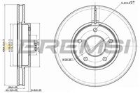 BREMSI CD7069V - Disco de freno