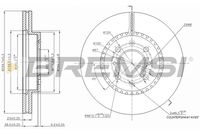 BREMSI CD7281V - Disco de freno