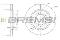 BREMSI CD7282V - Disco de freno