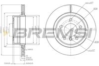 BREMSI CD7285V - Disco de freno