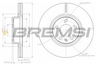 BREMSI CD7291V - Disco de freno