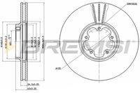 BREMSI CD7112V - Disco de freno