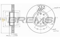 BREMSI CD7324V - Disco de freno