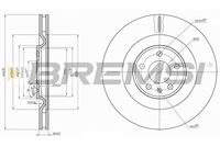 BREMSI CD7327V - Disco de freno