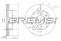 BREMSI CD7356V - Disco de freno