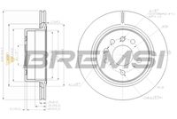 BREMSI CD7366V - Disco de freno