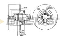 BREMSI CD7369S - Lado de montaje: Eje delantero<br>Diámetro exterior [mm]: 260<br>Espesor de disco de frenos [mm]: 22<br>Espesor mínimo [mm]: 19,8<br>Tipo de disco de frenos: ventilado<br>Número de orificios: 4<br>Par apriete [Nm]: 9<br>Color: negro<br>Superficie: barnizado<br>