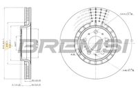 BREMSI CD7371V - Disco de freno