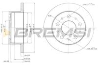 BREMSI CD7145S - Disco de freno