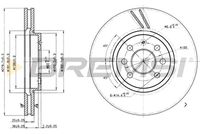 BREMSI CD7374V - Lado de montaje: Eje delantero<br>Diámetro exterior [mm]: 280<br>Espesor de disco de frenos [mm]: 25<br>Espesor mínimo [mm]: 22<br>Tipo de disco de frenos: ventilado<br>Número de orificios: 4<br>Par apriete [Nm]: 10<br>Color: negro<br>Superficie: barnizado<br>