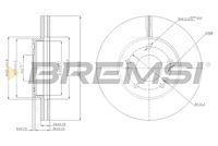 BREMSI CD7393V - Disco de freno