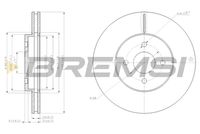 BREMSI CD7195V - Disco de freno