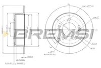 BREMSI CD7447S - Disco de freno