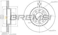 BREMSI CD7456V - Disco de freno