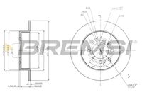 BREMSI CD7466S - Disco de freno