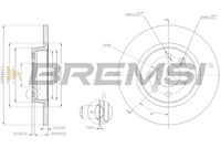 BREMSI CD7502S - Disco de freno