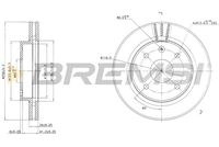 BREMSI CD7257V - Disco de freno