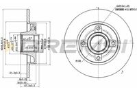 BREMSI CD7523S - Disco de freno