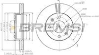 BREMSI CD7529V - Disco de freno