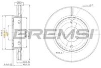 BREMSI CD7621V - Lado de montaje: Eje delantero<br>Tipo de disco de frenos: ventilación interna<br>Espesor de disco de frenos [mm]: 24<br>Número de orificios: 4<br>Altura [mm]: 46<br>Diámetro de centrado [mm]: 69<br>Diámetro exterior [mm]: 256<br>Superficie: revestido<br>Espesor mínimo [mm]: 21,5<br>Par apriete [Nm]: 108<br>