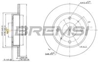 BREMSI CD7622S - Lado de montaje: Eje delantero<br>Diámetro exterior [mm]: 256<br>Espesor de disco de frenos [mm]: 24<br>Espesor mínimo [mm]: 21,5<br>Tipo de disco de frenos: ventilado<br>Número de orificios: 4<br>Par apriete [Nm]: 9<br>Superficie: barnizado<br>Color: negro<br>