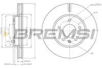 BREMSI CD7625V - Disco de freno