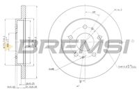 BREMSI CD7387S - Disco de freno