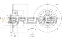 BREMSI CD7641S - Disco de freno