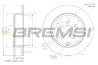 BREMSI CD7406S - Disco de freno