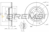 BREMSI CD7651S - Disco de freno