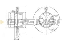 BREMSI CD7663V - Disco de freno