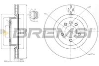 BREMSI CD7434V - Disco de freno