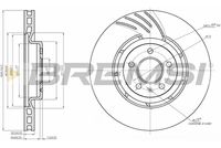 BREMSI CD7665V - Disco de freno