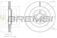 BREMSI CD7667V - Disco de freno