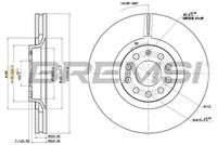 BREMSI CD7705V - Lado de montaje: Eje delantero<br>Diámetro exterior [mm]: 320<br>Altura [mm]: 46,5<br>Tipo de disco de frenos: ventilado<br>Espesor de disco de frenos [mm]: 30<br>Espesor mínimo [mm]: 28<br>Número de orificios: 5<br>Diámetro de centrado [mm]: 68<br>