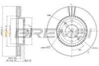 BREMSI CD7522V - Disco de freno