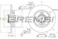 BREMSI CD7735S - Lado de montaje: Eje delantero<br>Diámetro exterior [mm]: 283<br>Espesor de disco de frenos [mm]: 26<br>Espesor mínimo [mm]: 24<br>Tipo de disco de frenos: ventilado<br>Número de orificios: 4<br>Par apriete [Nm]: 9<br>Color: negro<br>Superficie: barnizado<br>