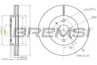 BREMSI CD7758V - Disco de freno