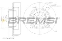 BREMSI CD7776S - Disco de freno