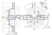 BREMSI CD7855V - Disco de freno