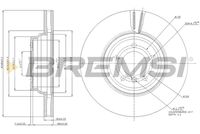 BREMSI CD7634V - Disco de freno