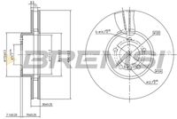 BREMSI CD7867V - Disco de freno