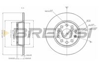 BREMSI CD7895S - Espesor de disco de frenos [mm]: 10,0<br>Espesor mínimo [mm]: 8,0<br>Altura [mm]: 58,8<br>Llanta, nº de taladros: 5<br>Tipo de disco de frenos: macizo<br>Diámetro de centrado [mm]: 65,0<br>corona de agujeros - Ø [mm]: 112,0<br>Lado de montaje: Eje trasero<br>Diámetro exterior [mm]: 272<br>Color: negro<br>Superficie: barnizado<br>