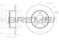 BREMSI CD7976S - Disco de freno