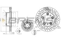 BREMSI CD8027VRD - Disco de freno