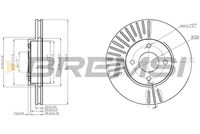 BREMSI CD8068V - Disco de freno