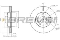 BREMSI CD8078V - Disco de freno