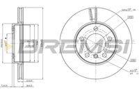 BREMSI CD8122V - Disco de freno